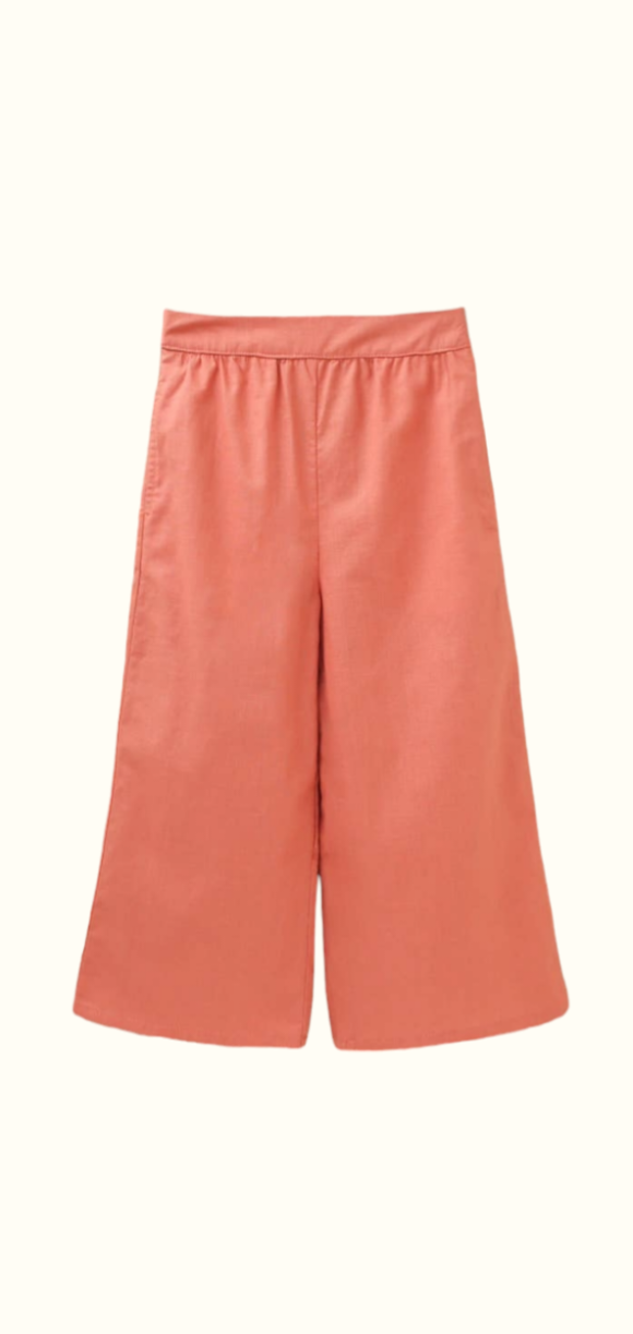 Pantaloni lunghi corallo dadati