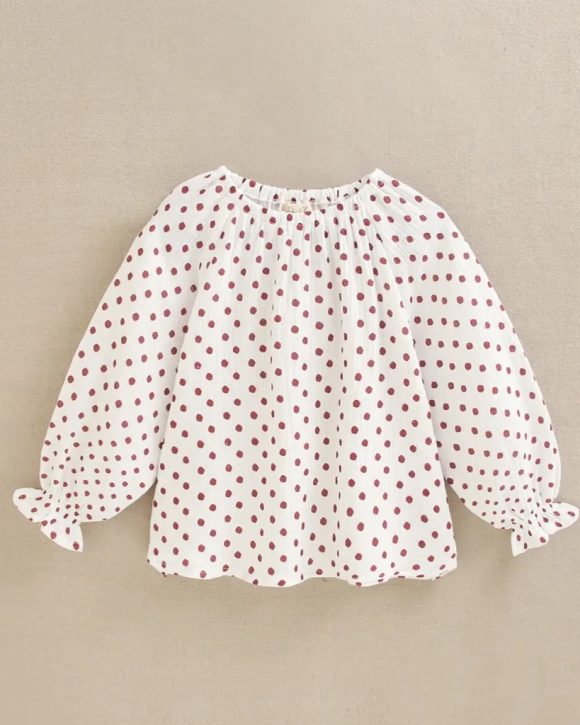 Blusa a pois bambina
