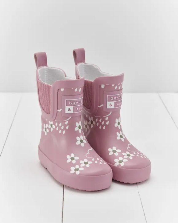 Stivali di gomma rosa