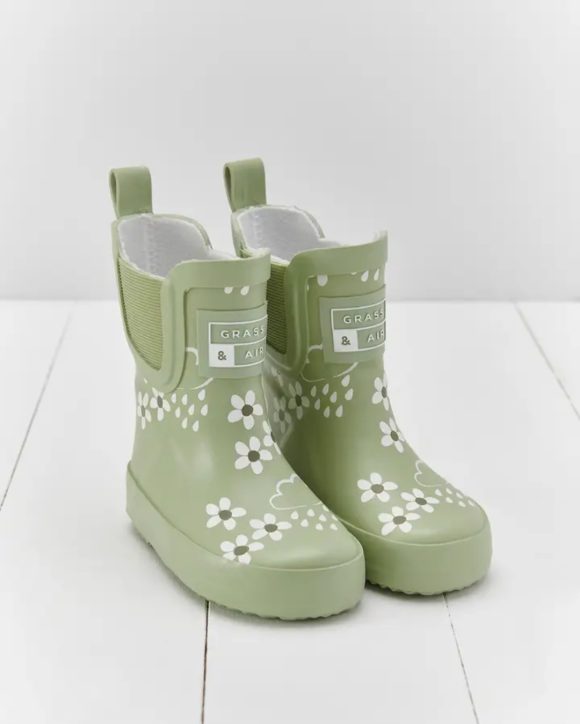 Stivaletti di gomma verde chiaro